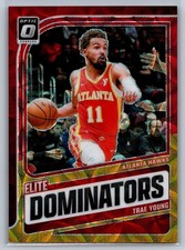 Trae Young 2024-25 Panini Donruss Optic /99 Red Gold Choice Elite Dominators