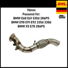 Edelstahl Abgase f�r BMW E60 E61 535d E90 E91 E92 330d 335d 286ps 70mm 2.75''''