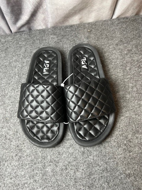 APL Lusso Slide Scivolo in pelle nero US 5