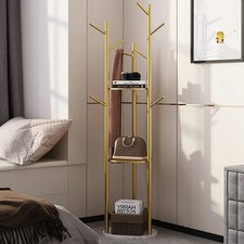 Heavy Duty Marble Coat Rack Stand Tall Clothes Rail Hangers Bedroom Office Hall