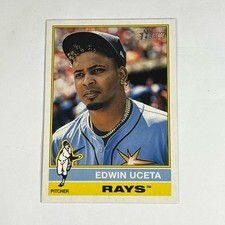 2025 Topps Heritage Baseball #390 Edwin Uceta, Tampa Bay Rays