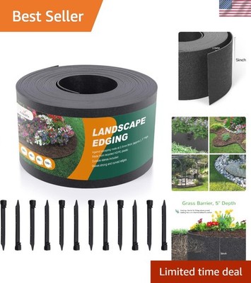 100FT Flexible Black Landscape Edging with 30 Stakes   Perfect for Any Garden