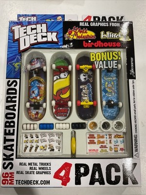 Tech Deck WORLD INDUSTRIES SKATEBOARD 4-Pack 96mm Fingerboard TOYS R US RARE