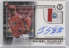 2019 Topps Tribute Auto Patch 35/50 Raisel Iglesias #TAP-RI Patch Auto 00hy