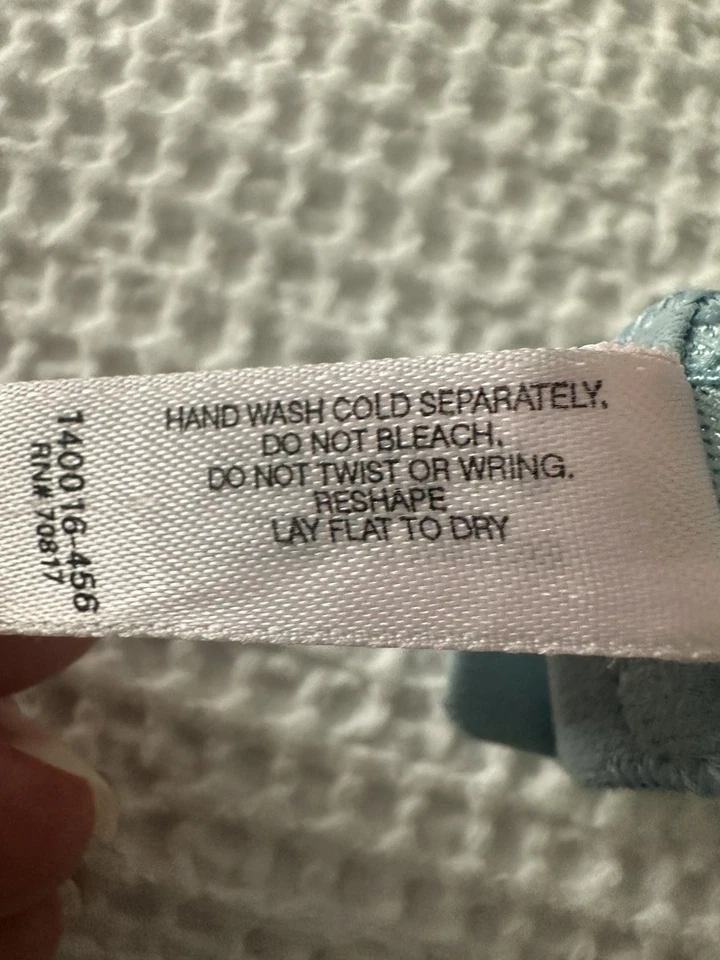 Vintage Victoria’s Secret Sheer blue bra matching Panty 36B Medium Embroidered - Image 2 of 4