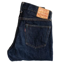 SAMURAI JEANS 19 S710XX 19oz Denim Cotton Blue W32 Inseam 31.1in Slim Straight