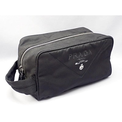 Prada Re-Nylon Black Nylon Pouch Purse Vintage Authentic