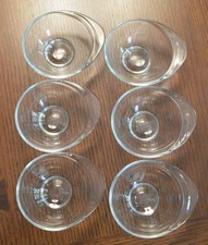 Set of 5 BOMIOLI ROCCO Quattro StagioniClear glass Condiment Dipping bowls EUC