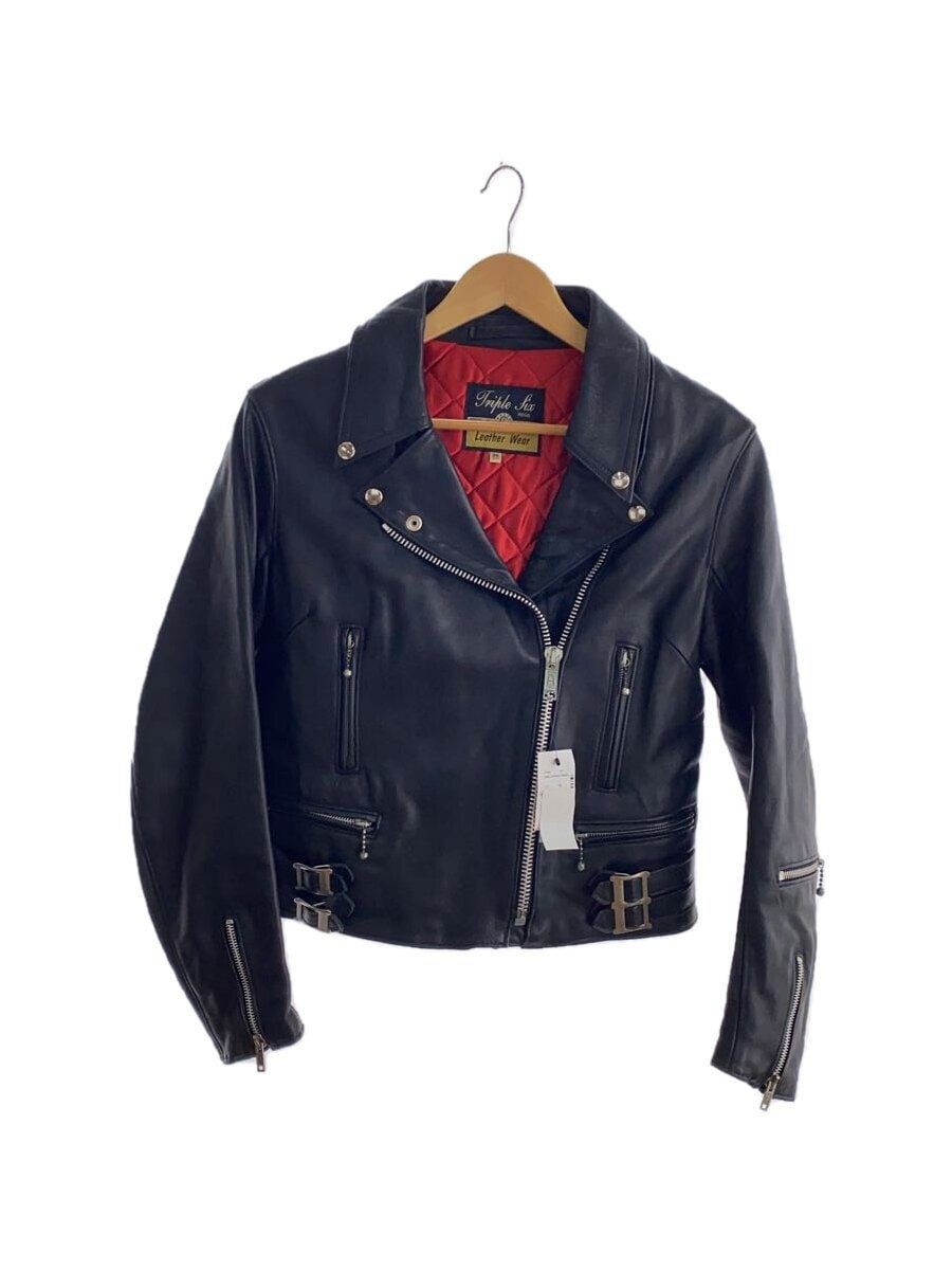 k 　666 double riders jacket 666 Leather Wear Riders Jacket Double 36 Black Solid Used | eBay
