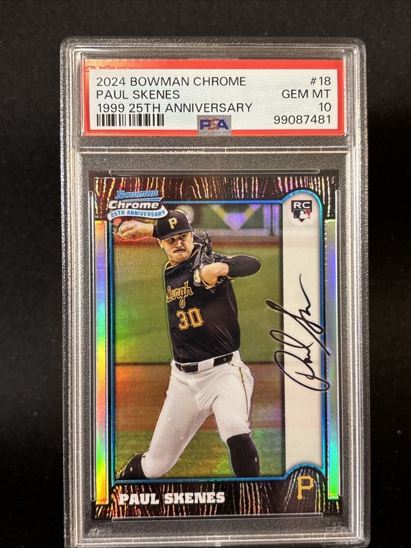 2024 Bowman Chrome - 1999 Bowman 25th Anniversary Paul Skenes #BC25-18 PSA 10