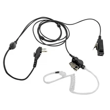 WODASEN BD502i Earpiece Clear Coil Tube Headset PTT Mic for Hytera HYT PD502 PD5