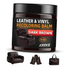 Leather Recoloring Balm - Scratch Repair  Color Restore Kit 10 OZ Dark Brown
