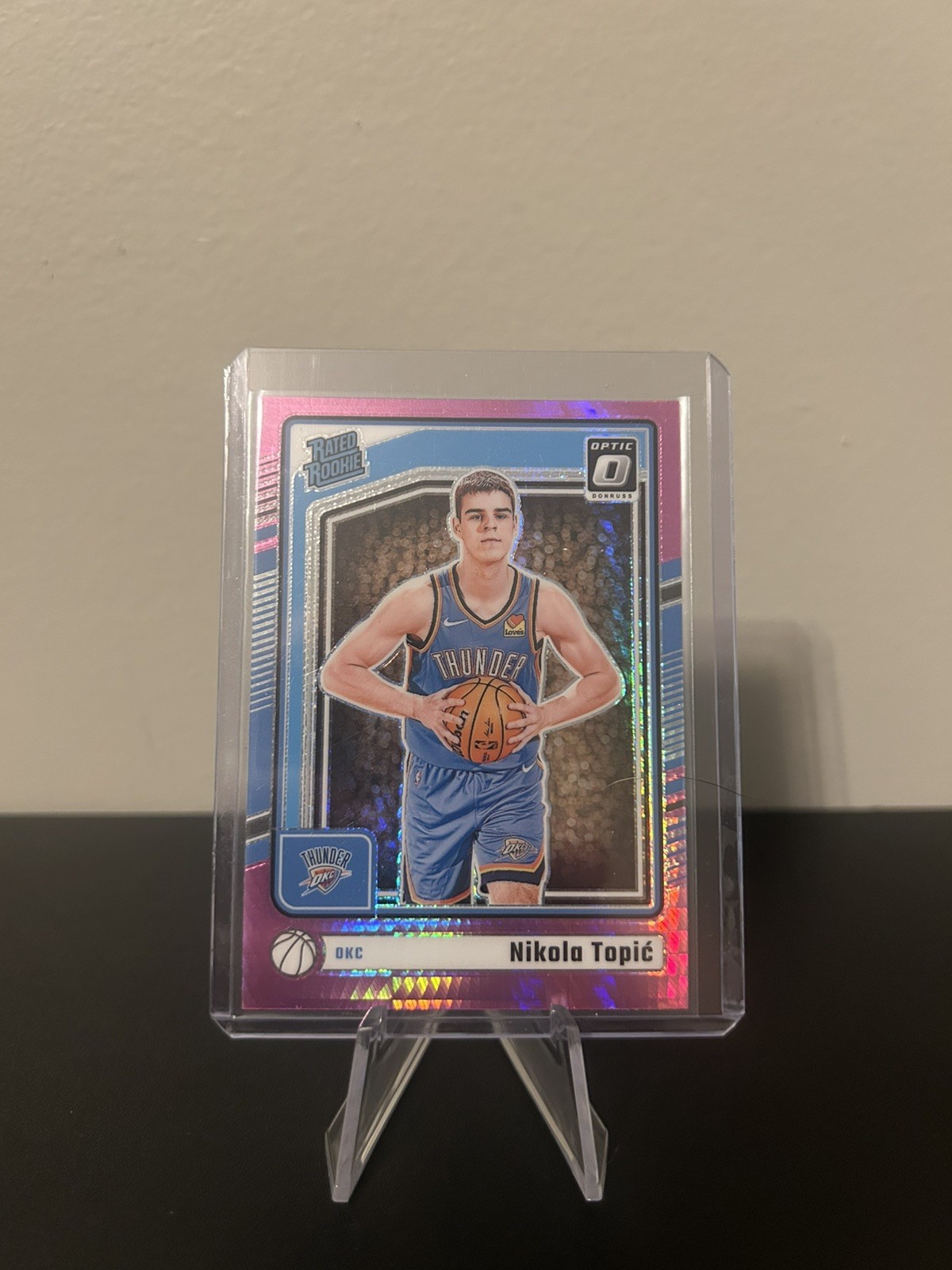 2024-25 Donruss Optic Nikola Topic Rated Rookie Pink Hyper Prizm Thunder #278