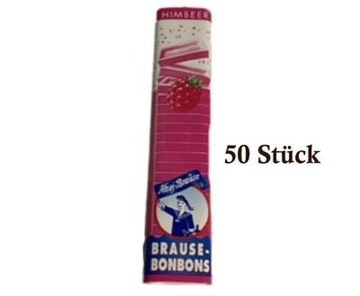 Ahoj Brause Stangen - Himbeere,50 Stück, Candybar, Schulanfang,Kinder Geburtstag