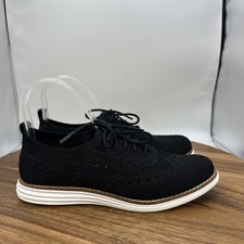 Cole Haan ZeroGrand Stitchlite Wingtip Oxford Shoes Black Comfort Women's 6B