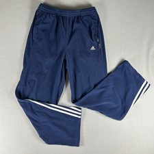 Adidas Striped Sweatpants Mens Medium Baggy Wide Leg Skater Y2K Vintage Faded