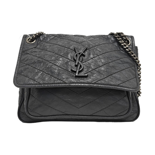 Yves Saint Laurent NIKI Crossbody bags Leather Grey Free Shipping | Duties Paid