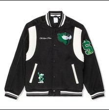 Puma Mascot T7 Wool Varsity Jacket Black Mens Size XL Extra Large 385