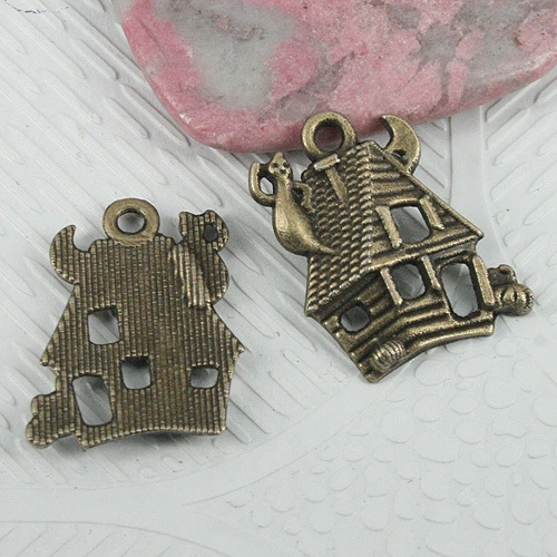10pcs antiqued bronze color house charms EF0637 - Image 1 of 1