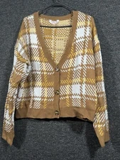 No Boundaries Juniors Girls Cropped V-Neck Cardigan Button Size XXL (19)