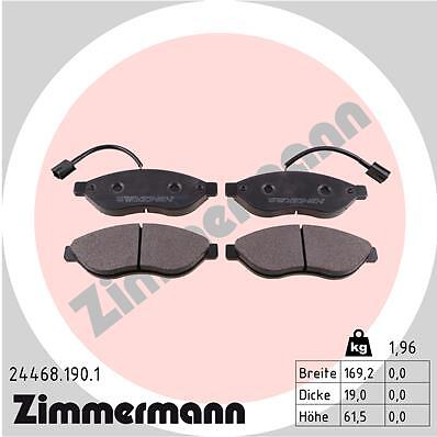 Zimmermann 24468.190.1 Bremsbelagsatz, Scheibenbremse Vorderachse FÜR CitroËN Fi-image