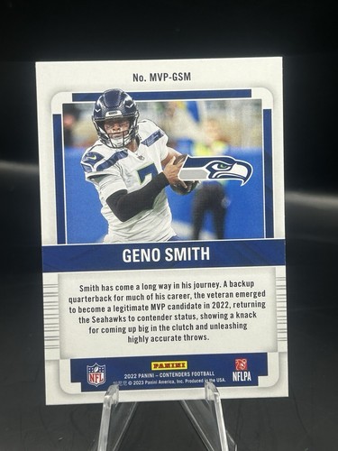 2022 Panini Contenders MVP Emerald Geno Smith Seattle Seahawks #MVP-GSM - Picture 2 of 2