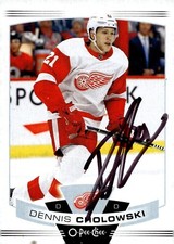 Dennis Cholowski - Signed 2019-20 O-Pee-Chee Card #46 - Detroit Red Wings