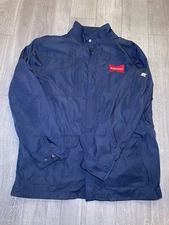 Anheuser-Busch Budweiser Employee Blue Softshell Jacket Embroidered Logo Mens XL