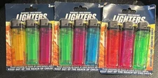 Lot Of 3) 3 pack Butane Adj. LIGHTERS Flame Pipe Cigar Cigarette Lighter V-Lite