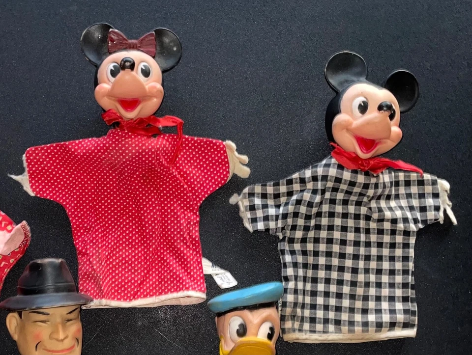 LOTE DE COLECCIÓN DE TÍTERES DE MANO DISNEY MICKEY & MINNIE MOUSE DONALD DUCK DILLY DALLY Foto 2 de 4