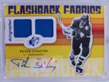 2009-10 SPx Flashback Fabrics auto Peter Stastny NORDIQUES 