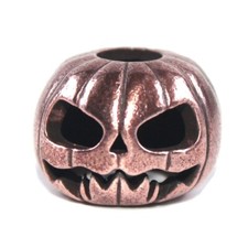 2pcs Red Copper Halloween Pumpkin Paracord Lanyard Bead For Knife Bracelet Beads