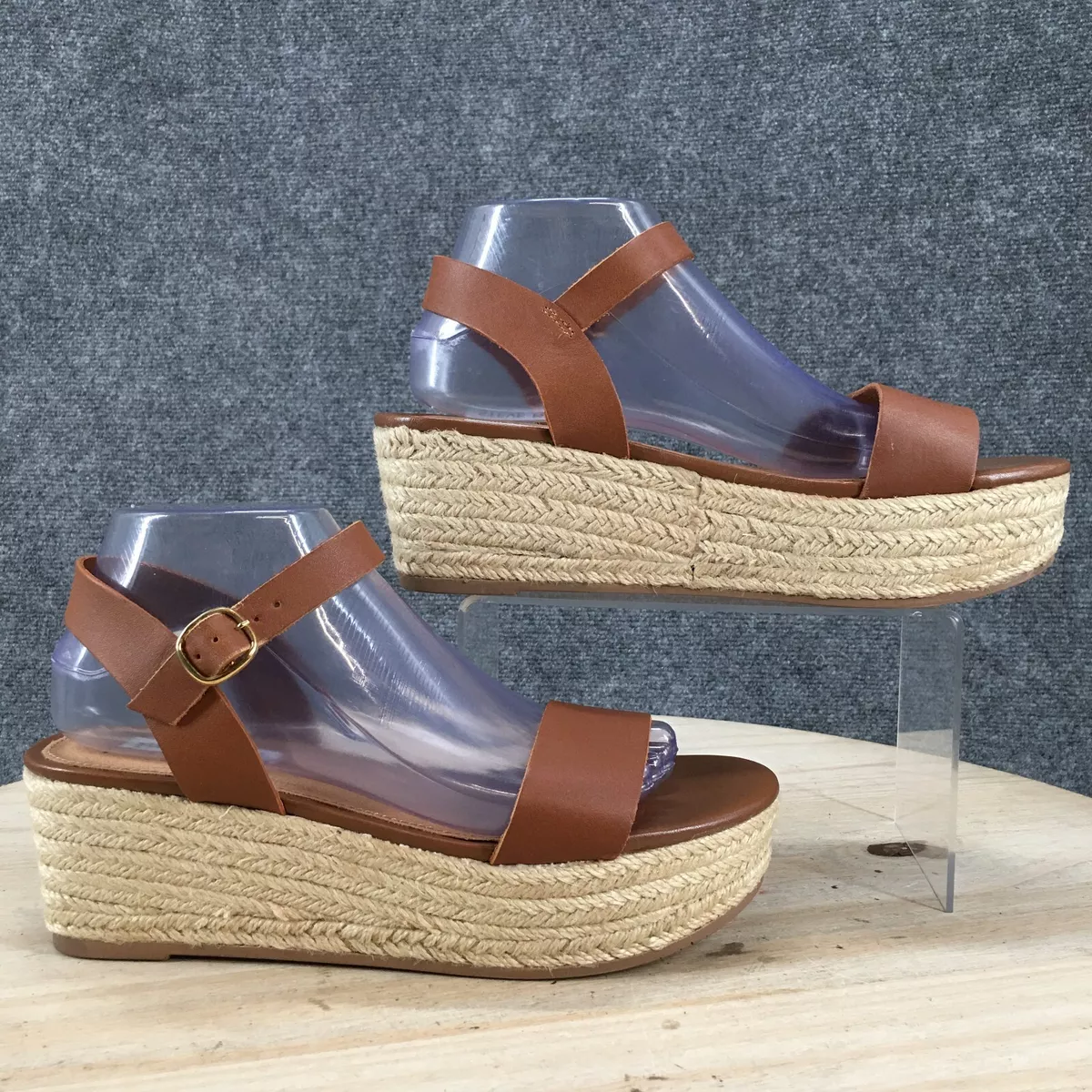 Steve Madden Sandals Womens 9 M Brandice Espadrille Wedge Buckle