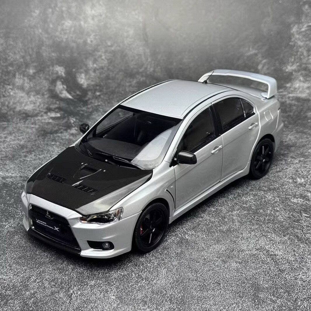 VIAT MODEL 1/18 Scale Mitsubishi EVO X TE37 Silver Diecast Car
