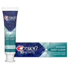 Crest 3D White Advanced Deep Clean Whitening Toothpaste, 3.3 oz -Pack Of 6 Tubes