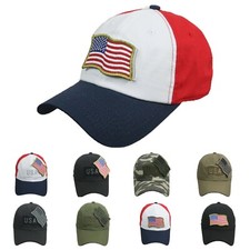 Men US FLAG Baseball Cap Military Army Hunting Hat Patch Camo Tactical Hipster