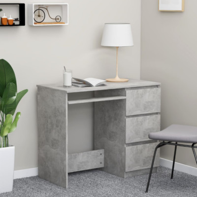 Grey Small Writing Desk Home Office Computer PC Laptop Dressing Table ...