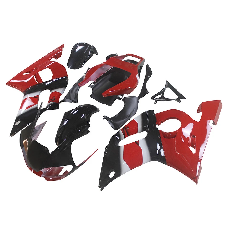 Kit de carenado rojo negro para Yamaha YZF R6 1998-2002 carrocería de inyección de plástico ABS Foto 3 de 4