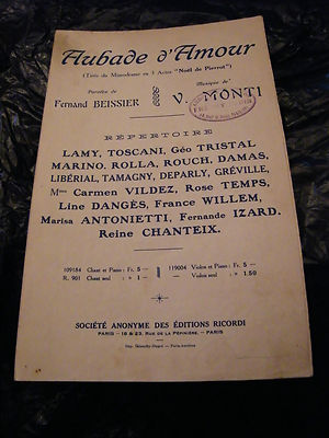 Aubade D'Amour Beissier Monti 1904
