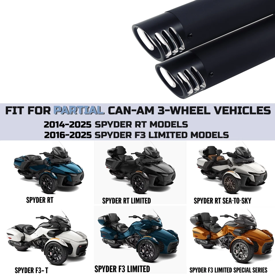 Amazing Rumble Sound Exhaust Muffler for Can-Am 2014-2025 Spyder RT & F3 Models - Image 3 of 4