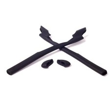 Walleva Purple Polarized Lenses Black Rubber Kit For Oakley Half Jacket 2.0 XL