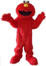 Costume Sesame Street Elmo Mascot Halloween Birthday Halloween Party Adult Red