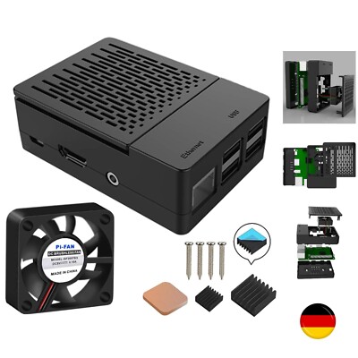 GeeekPi Raspberry Pi 3 B+ Gehäuse, Raspberry Pi 3 Gehäuse mit Lüfter, Raspber...