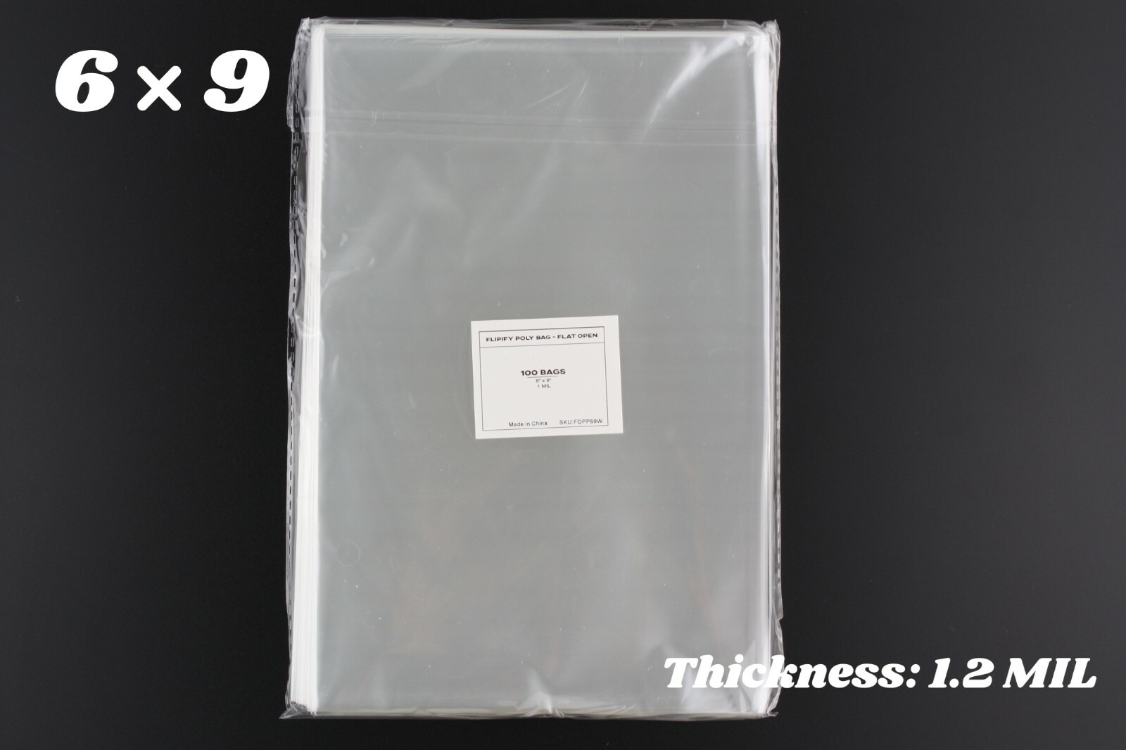 100 9 X 12 Clear Flat Cello Bag Plastic Envelopes Cellophane Bag Sleeves  Open End Packaging 