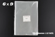 6x9 Clear Lay Flat Open TOP Plastic Poly Bags Packing Cello Cellophane