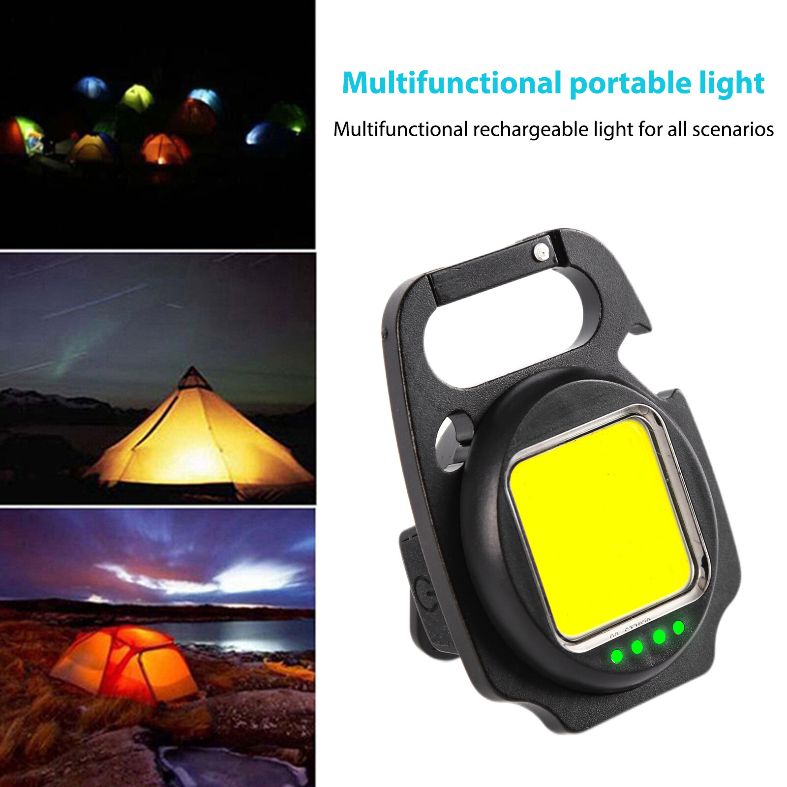Keychain Flashlights COB LED 500 Lumens Portable Small Light with