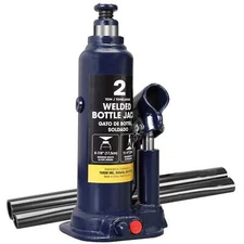 TCE Torin Hydraulic Welded Bottle Jack, 2 Ton Capacity, Black