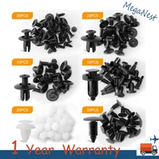 For Chevy 100Pcs Car Bumper Hood Clips Retainer Rivet Fastener Fender Push Pin