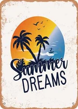 METAL SIGN - Summer Dreams - Vintage Look
