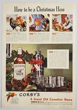 1946 Print Ad Corby's Blended Whiskey Christmas Traditions Through the Years